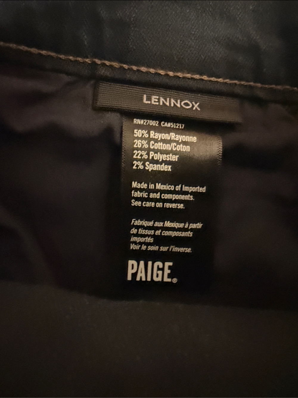 PAIGE Lennox Men's Dark Indigo Slim Jeans - Picture 2 of 2